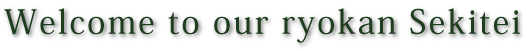 Welcome to our ryokan Sekitei